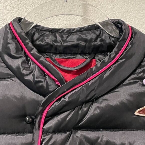 FX. & MONGYI Rare Embroidered Midi Puffer Coat Black/Rainbow 2X/Med (See Note) - Picture 8 of 13